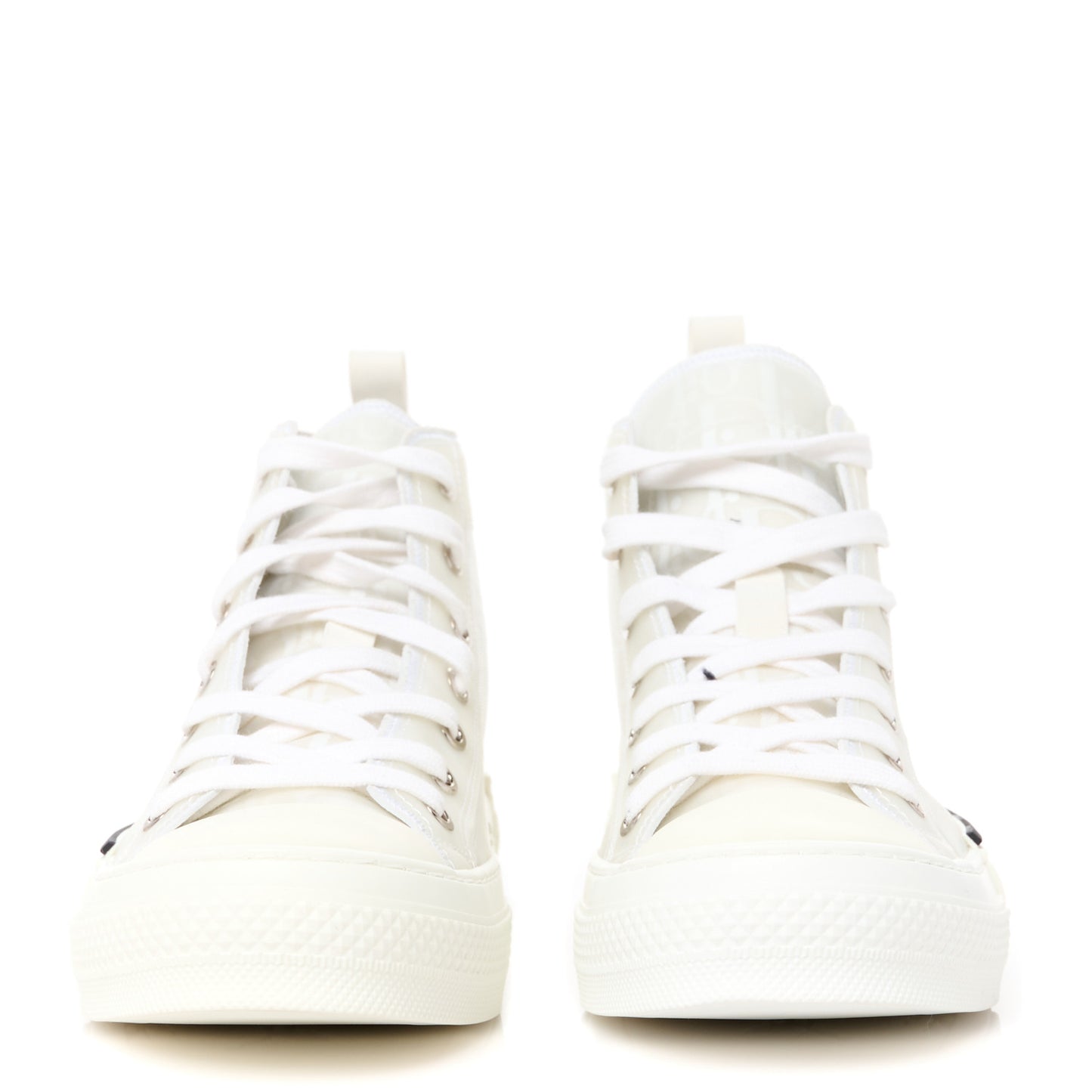 Technical Canvas Oblique B23 High Top Sneakers 37.5 White