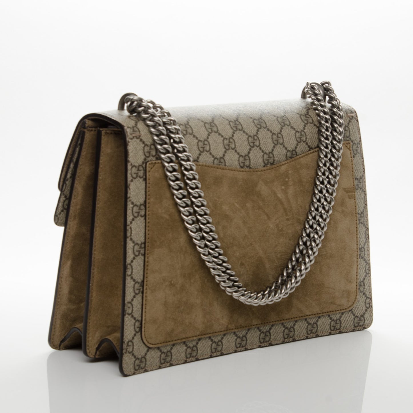 GG Supreme Monogram Medium Dionysus Shoulder Bag Taupe