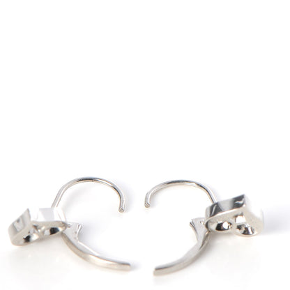 Tiffany Platinum Diamond Heart Drop Earrings 5 of 6