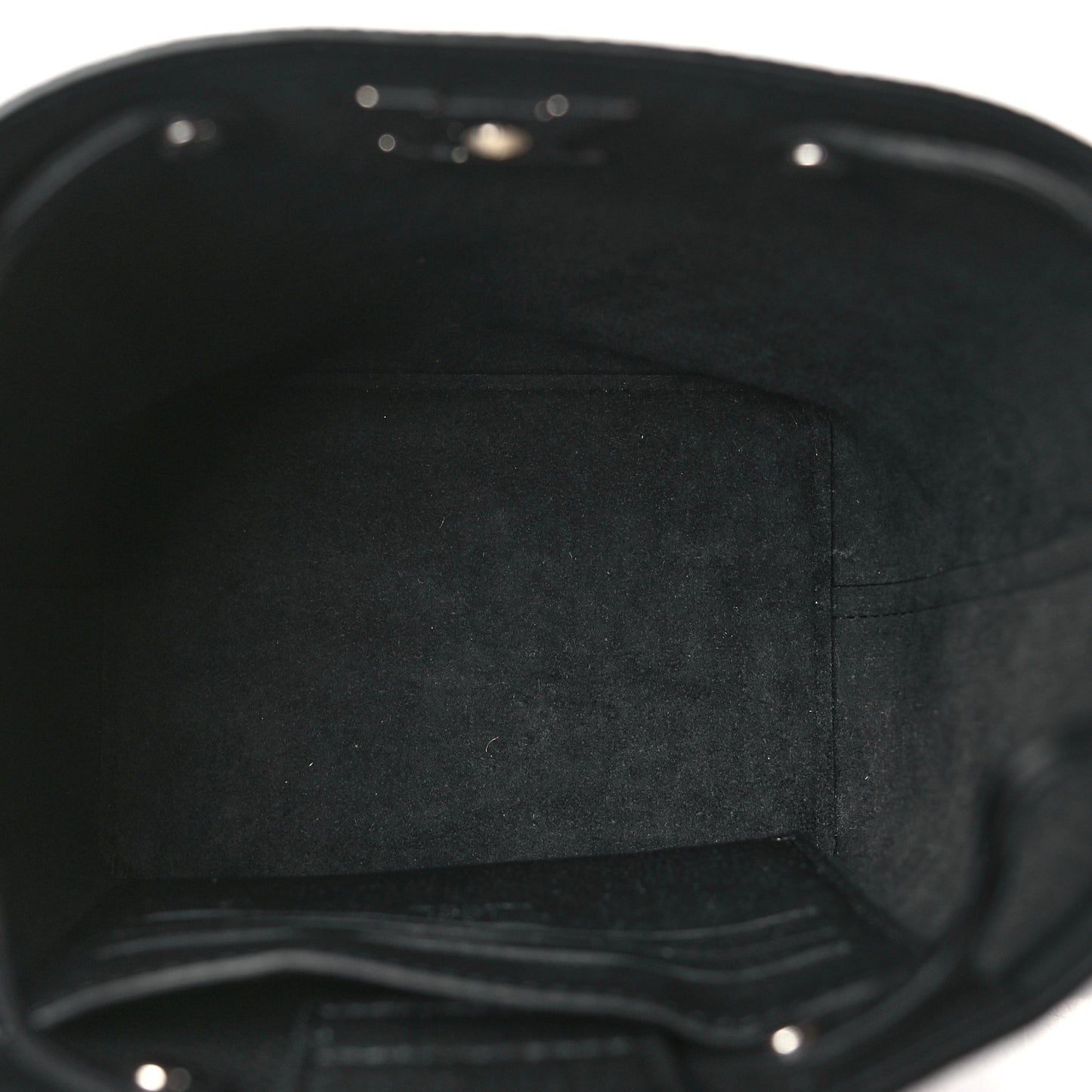 Calfskin Nano Lockme Bucket Black