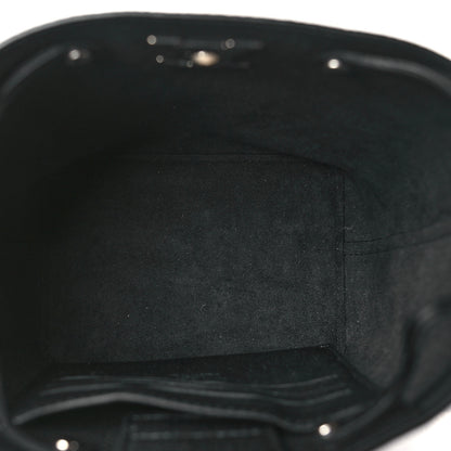 Louis Vuitton Calfskin Nano Lockme Bucket Black 5 of 9