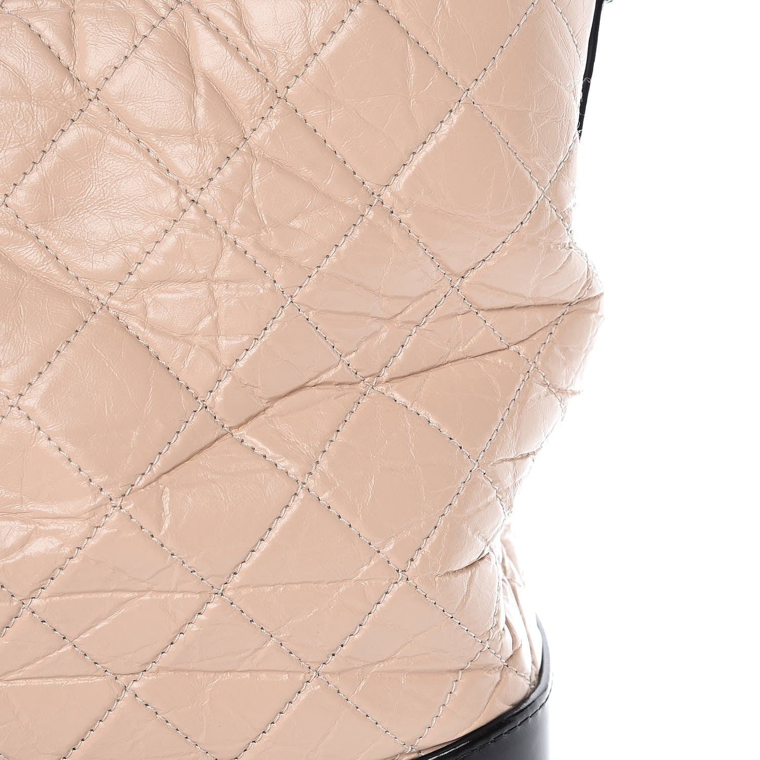 Chanel Aged Calfskin Quilted Large Gabrielle Hobo Beige Black 12 of 13
