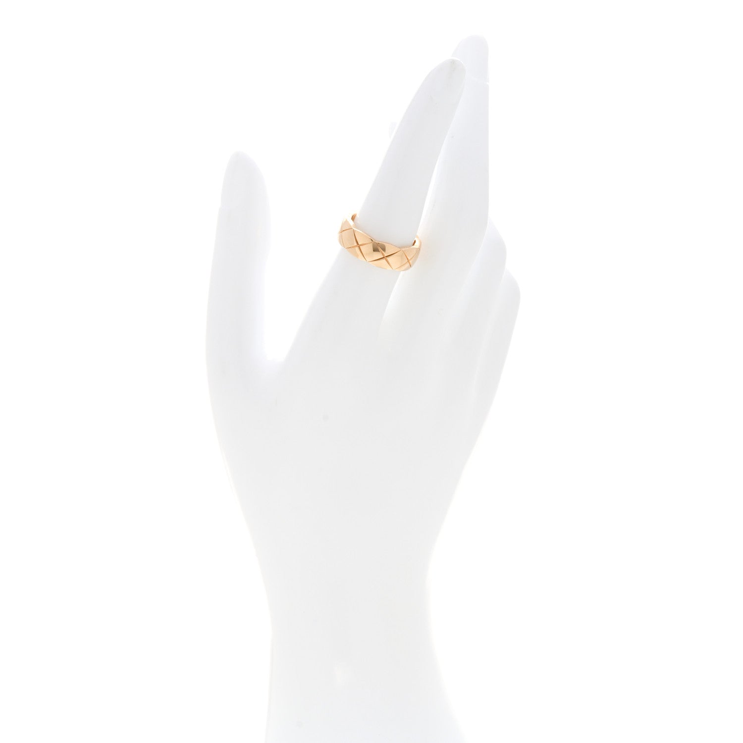 Chanel 18K Yellow Gold Diamond Small Coco Crush Ring 54 6.75 2 of 7