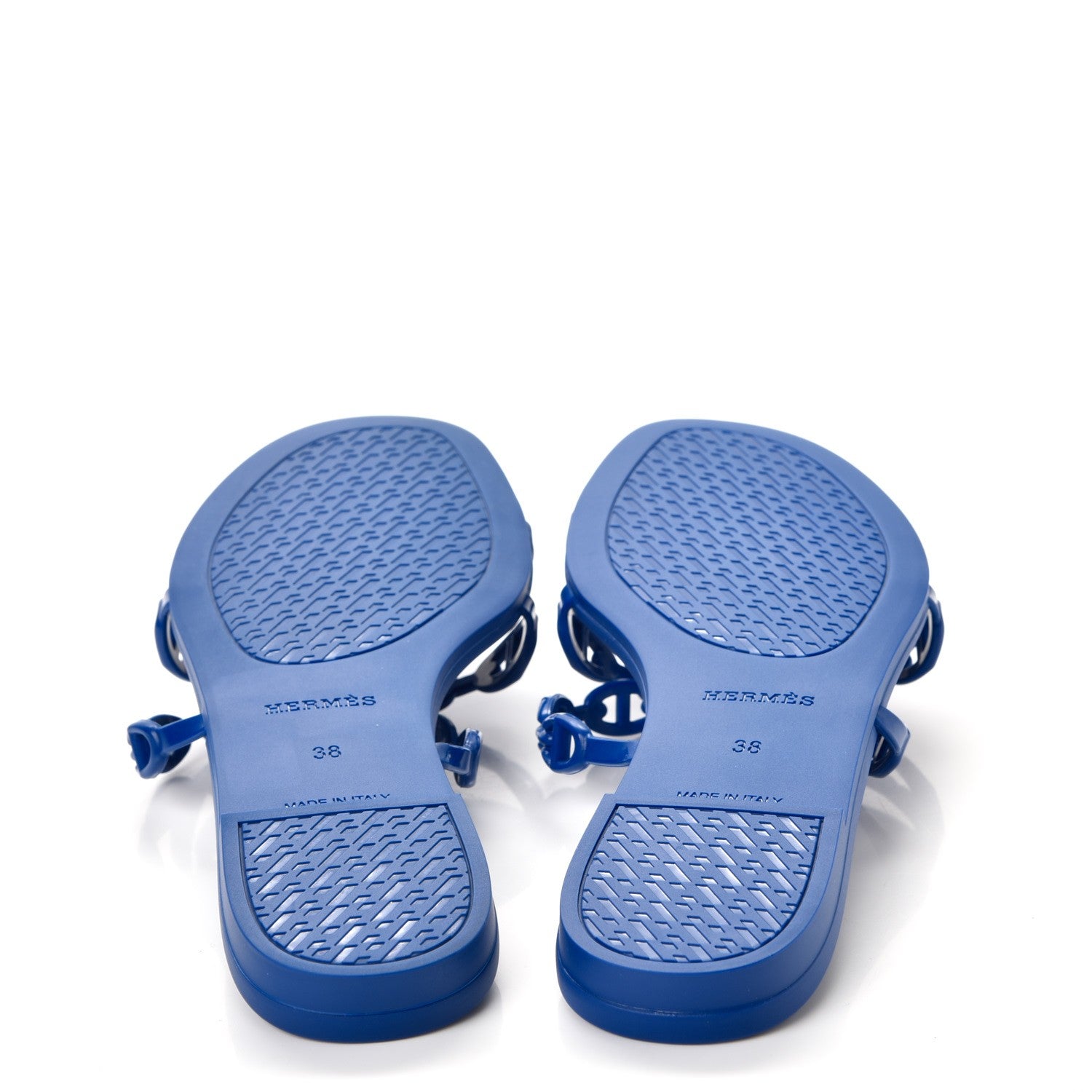 Hermes Rubber Chaine d'Ancre Rivage Sandals 38 Bleu Smalt 5 of 8