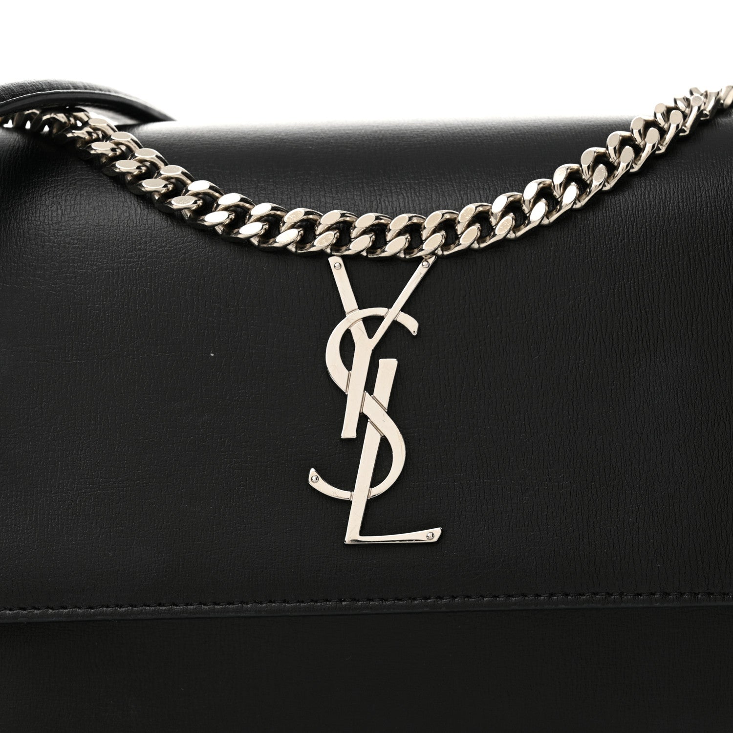 Saint Laurent Calfskin Medium Monogram Sunset Black 8 of 14