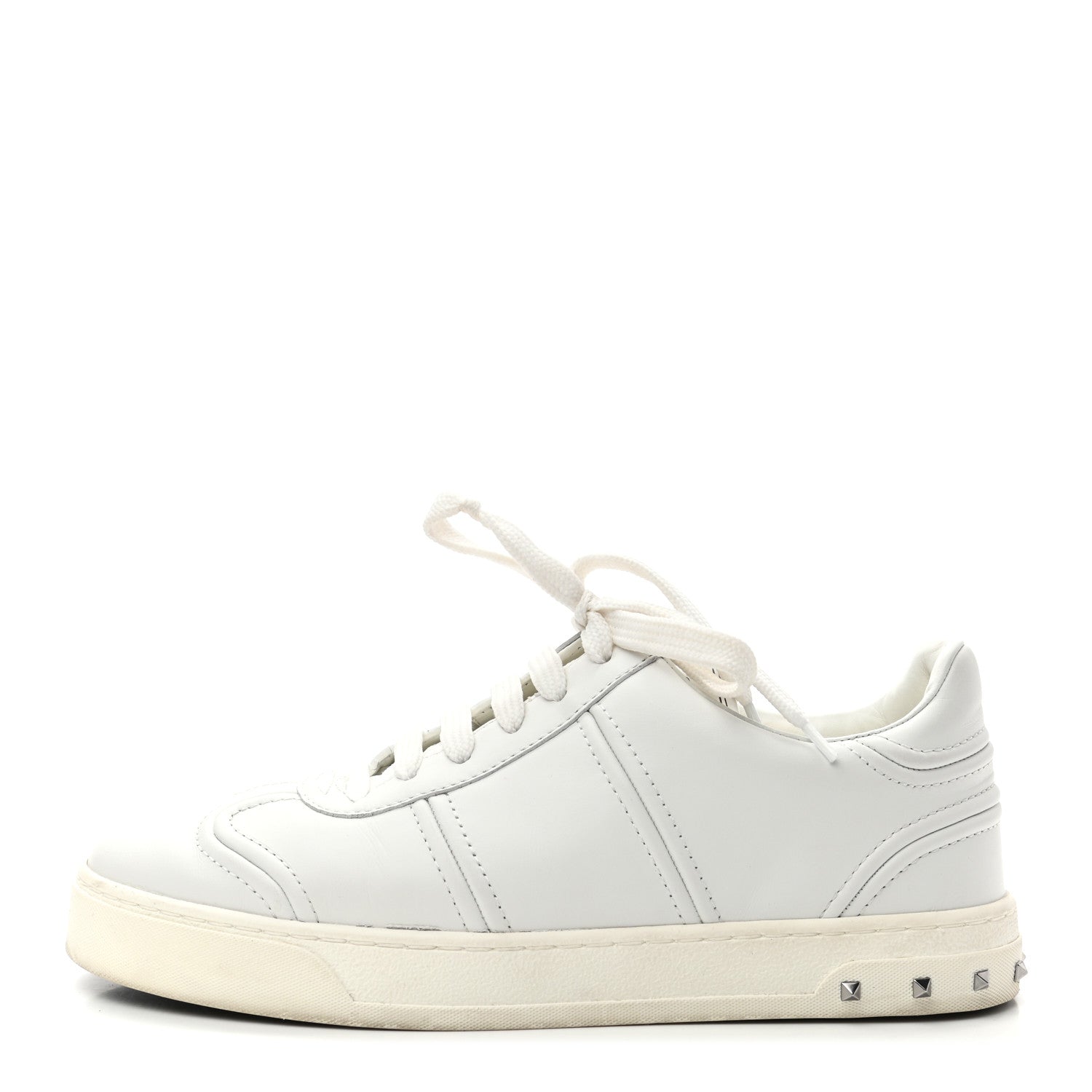 Valentino Garavani Calfskin Flycrew Sneakers 37 White 1 of 9