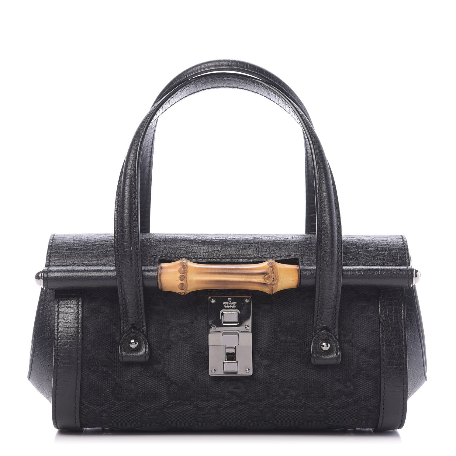 Gucci Monogram Small Bamboo Bullet Black 1 of 10