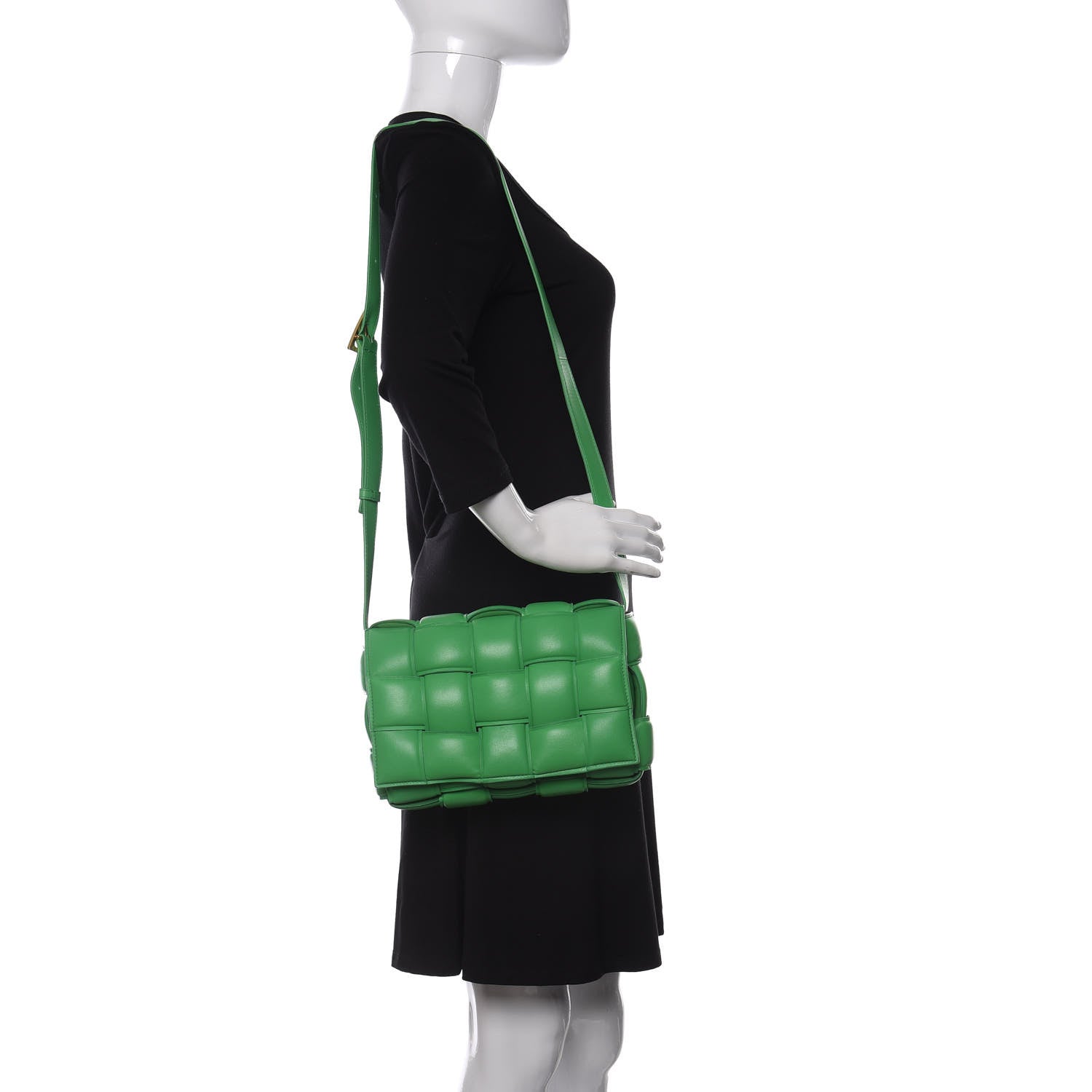 Bottega Veneta Nappa Maxi Intreccio Padded Cassette Crossbody Bag Grass 2 of 8