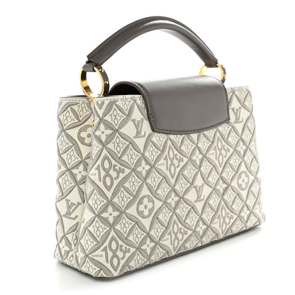 Louis Vuitton Calfskin Since 1854 Embroidered Capucines BB Ecru Taupe 3 of 10