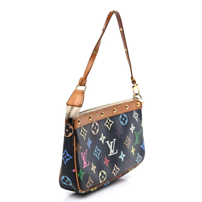 Louis Vuitton Monogram Multicolor Pochette Accessories Black 3 of 10