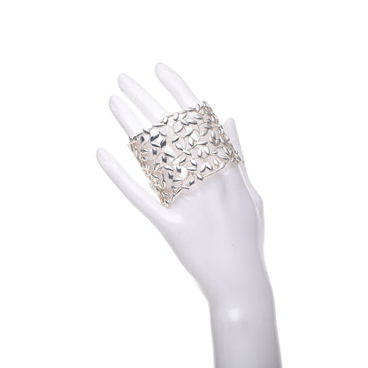 Tiffany Sterling Silver Wide Paloma Picasso Olive Leaf Cuff Bracelet 2 of 5