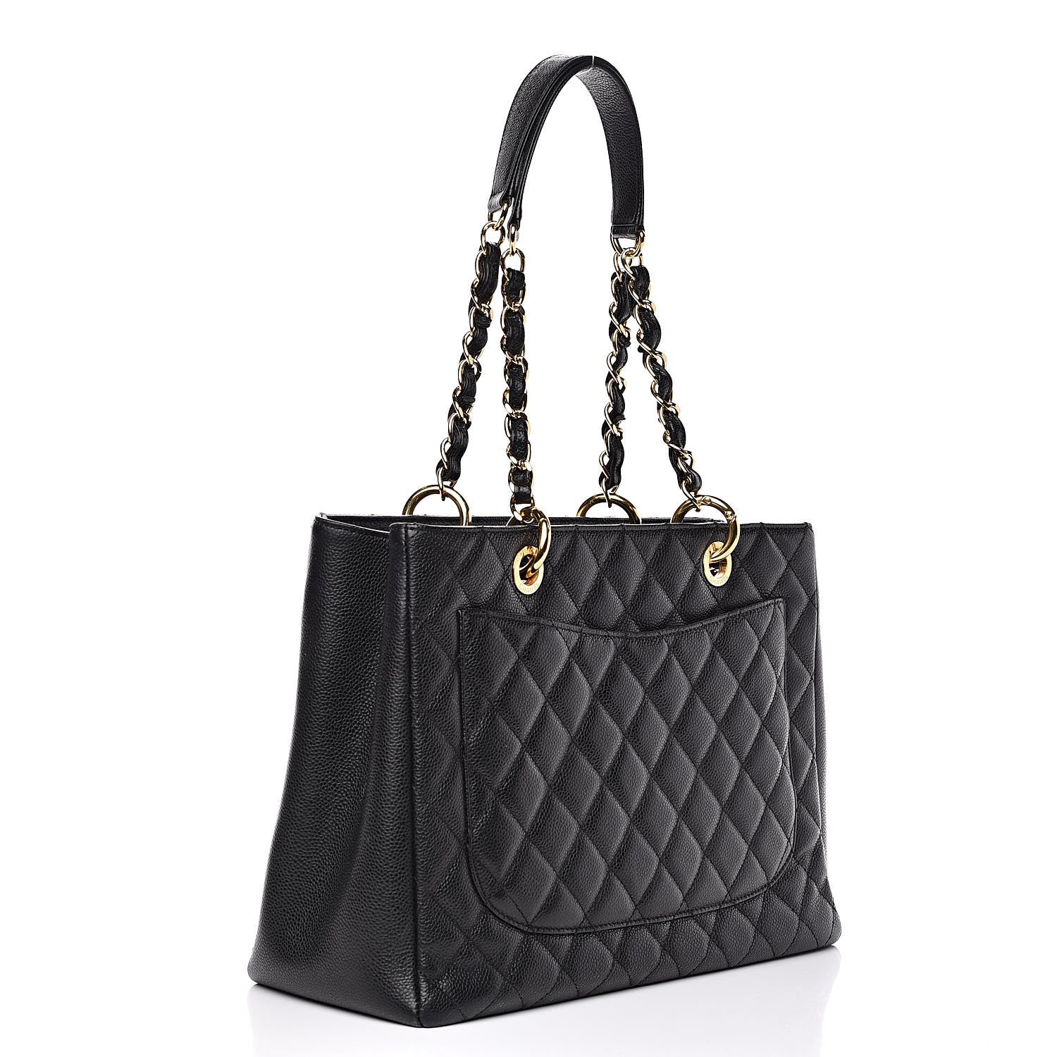 Chanel Caviar Quilted Grand Shopping Tote GST Black 3 of 12