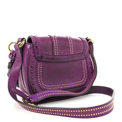 Gucci Calfskin Small Snaffle Bit Shoulder Bag Purple 3 of 13