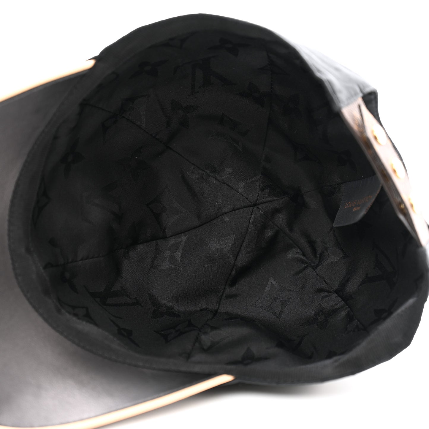 Polyester Silk Monogram LV Get Ready Cap M Black