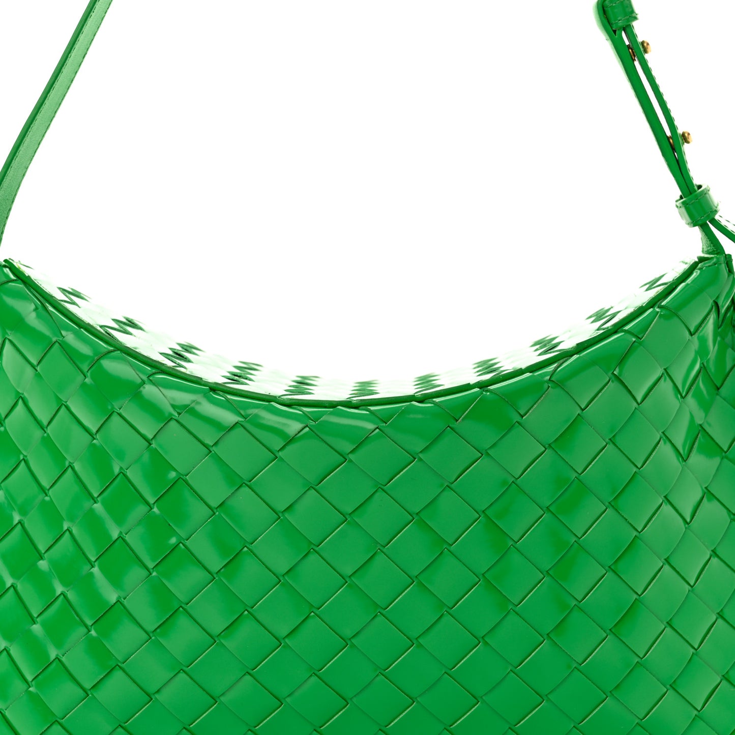 Spazzolato Intrecciato Flap Shoulder Bag Parakeet