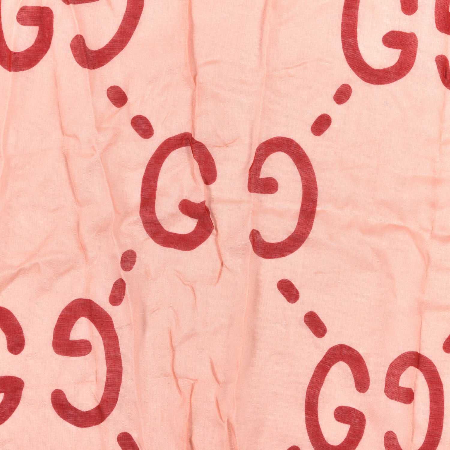 Gucci Modal Silk GG Writers Shawl Roseate Red 2 of 4