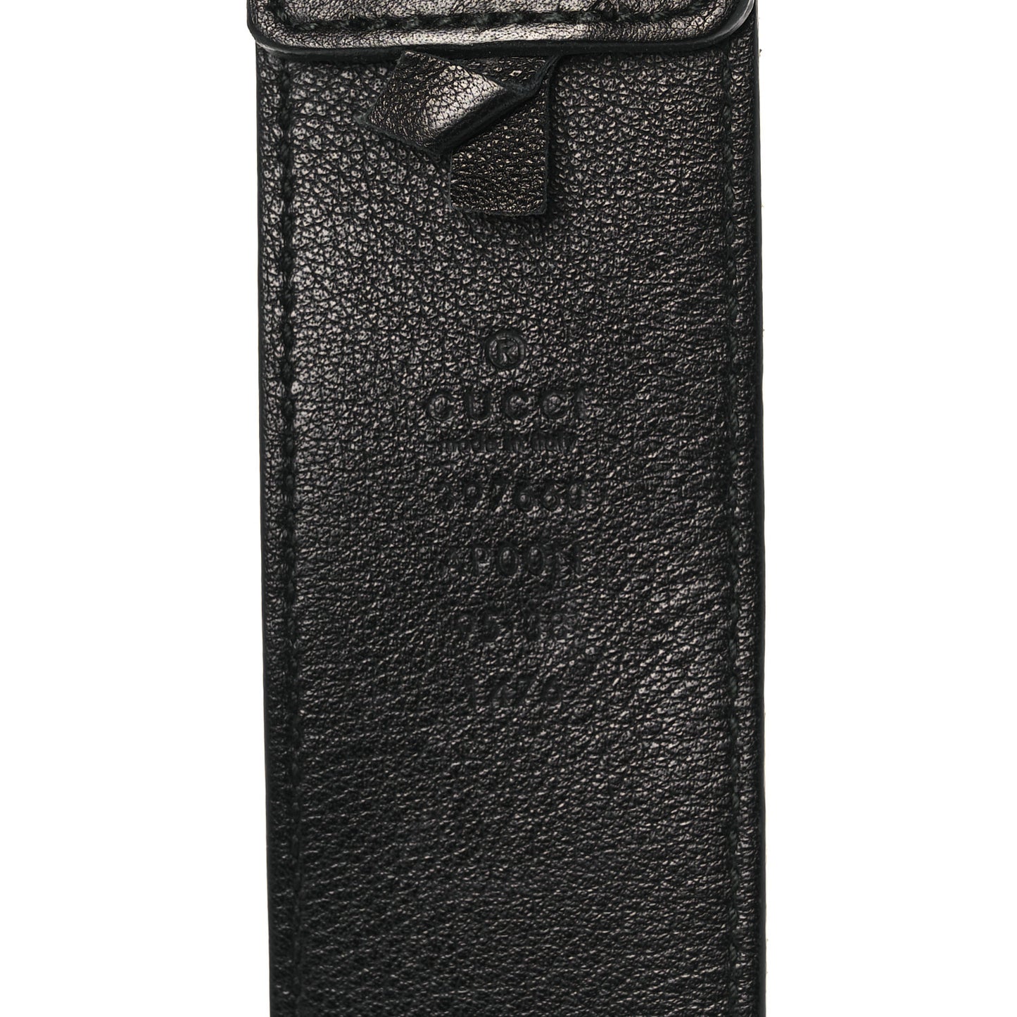 Moon Calfskin Nickel Double G 40mm Belt 95 38 Black