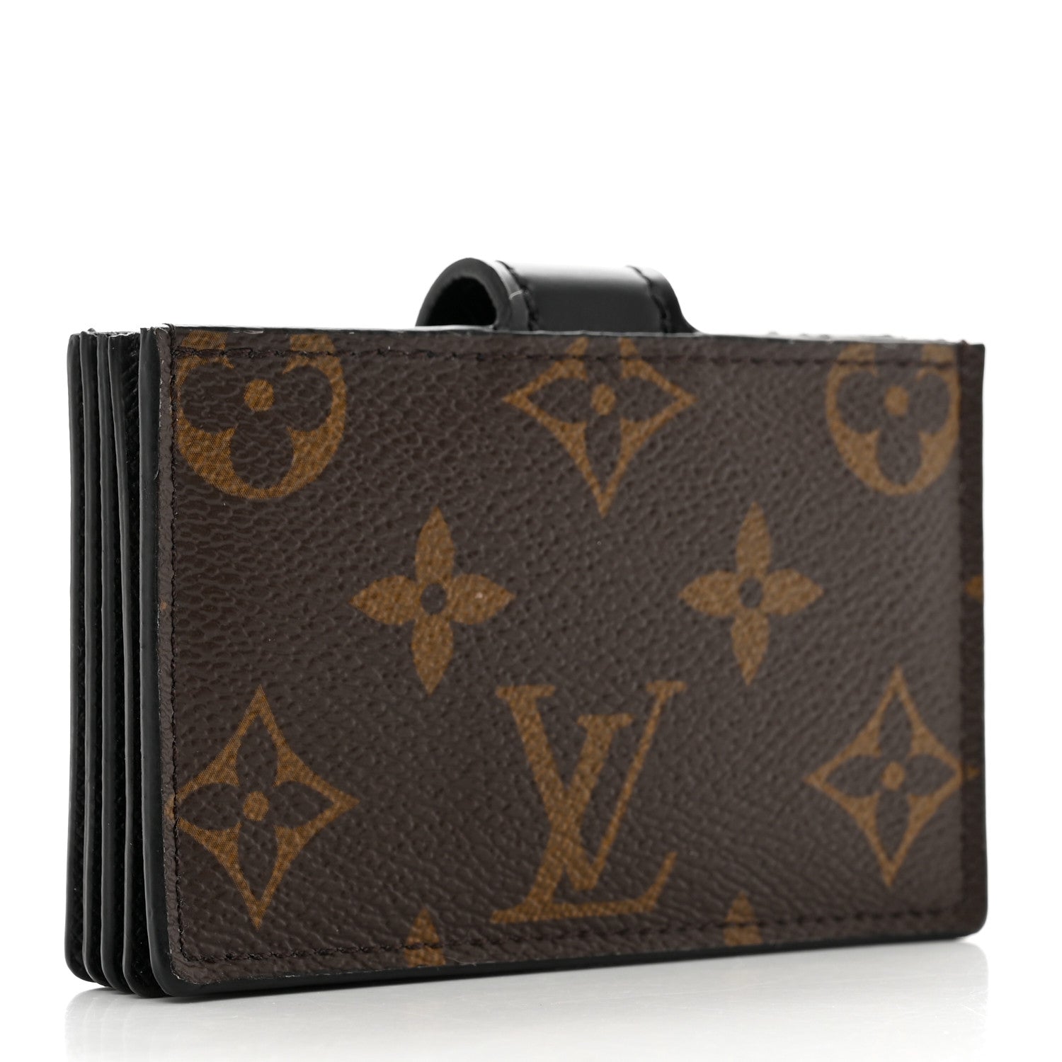 Louis Vuitton Monogram Gusset Card Holder Black 3 of 8