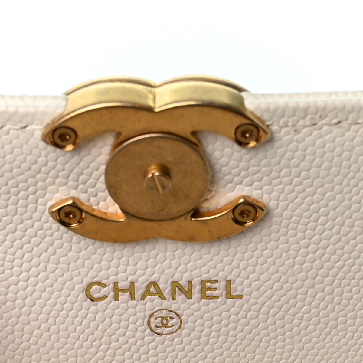 Chanel Caviar Quilted Bracelet On Chain Clutch White 6 of 12