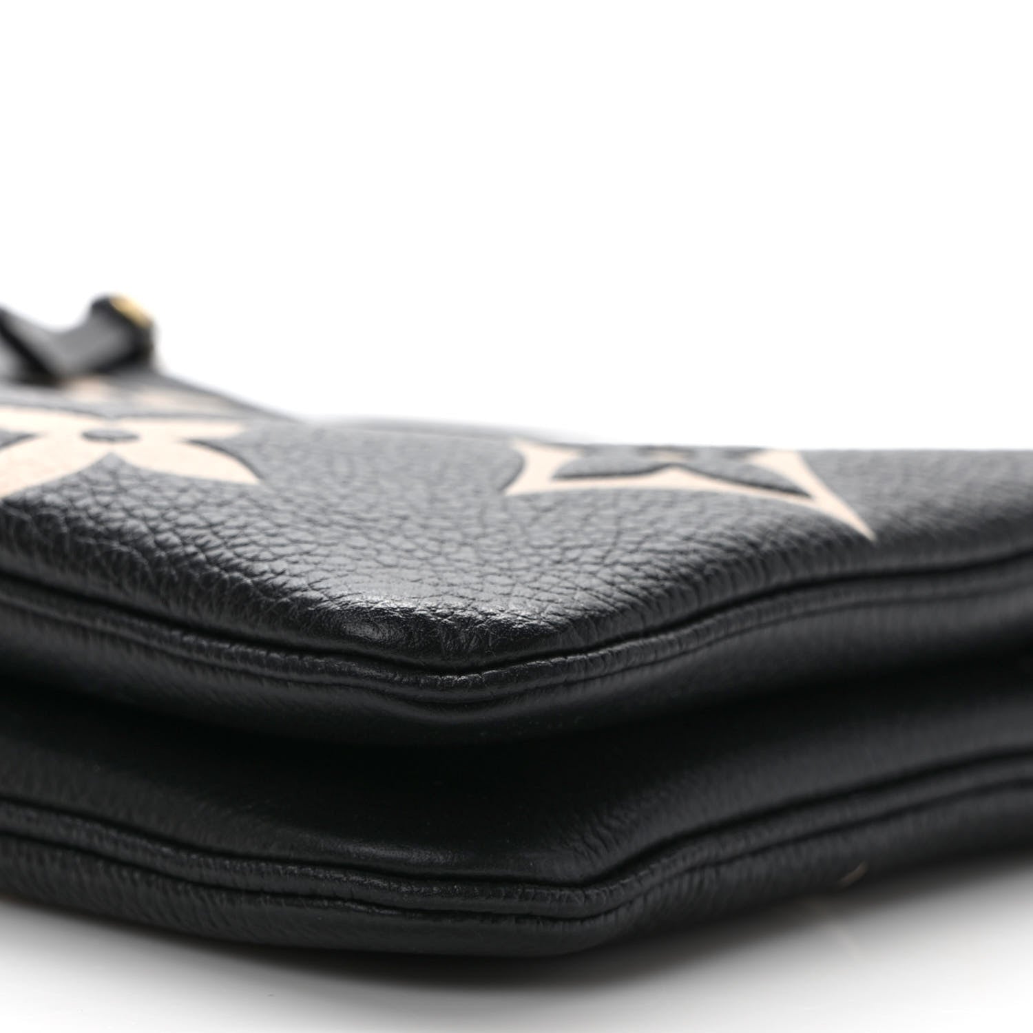 Louis Vuitton Empreinte Monogram Giant Double Zip Pochette Black Cream 9 of 10