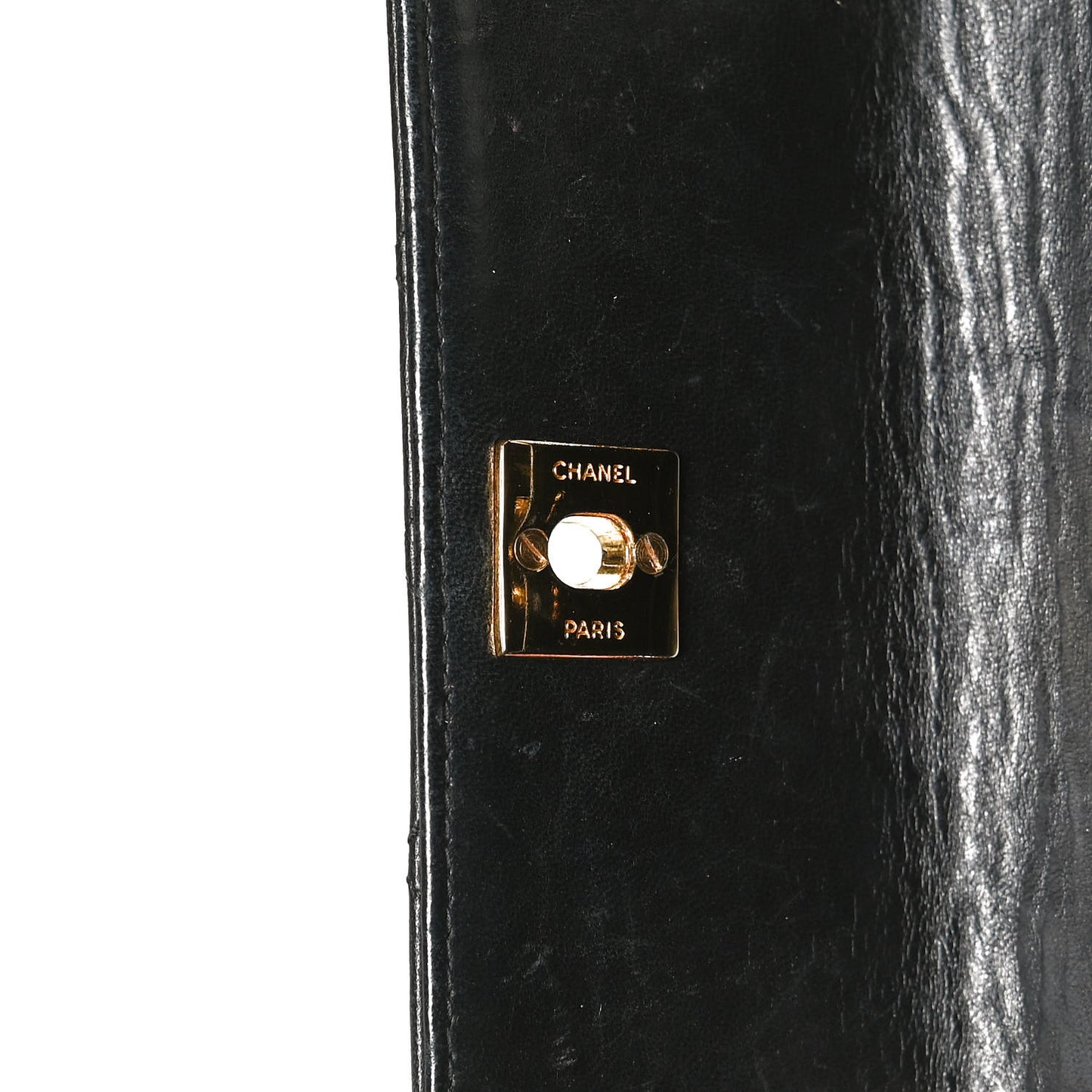 Lambskin Quilted Mini Rectangular Flap Black