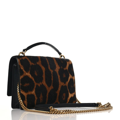 Saint Laurent Pony Hair Calfskin Leopard Print Medium Monogram 3 of 8