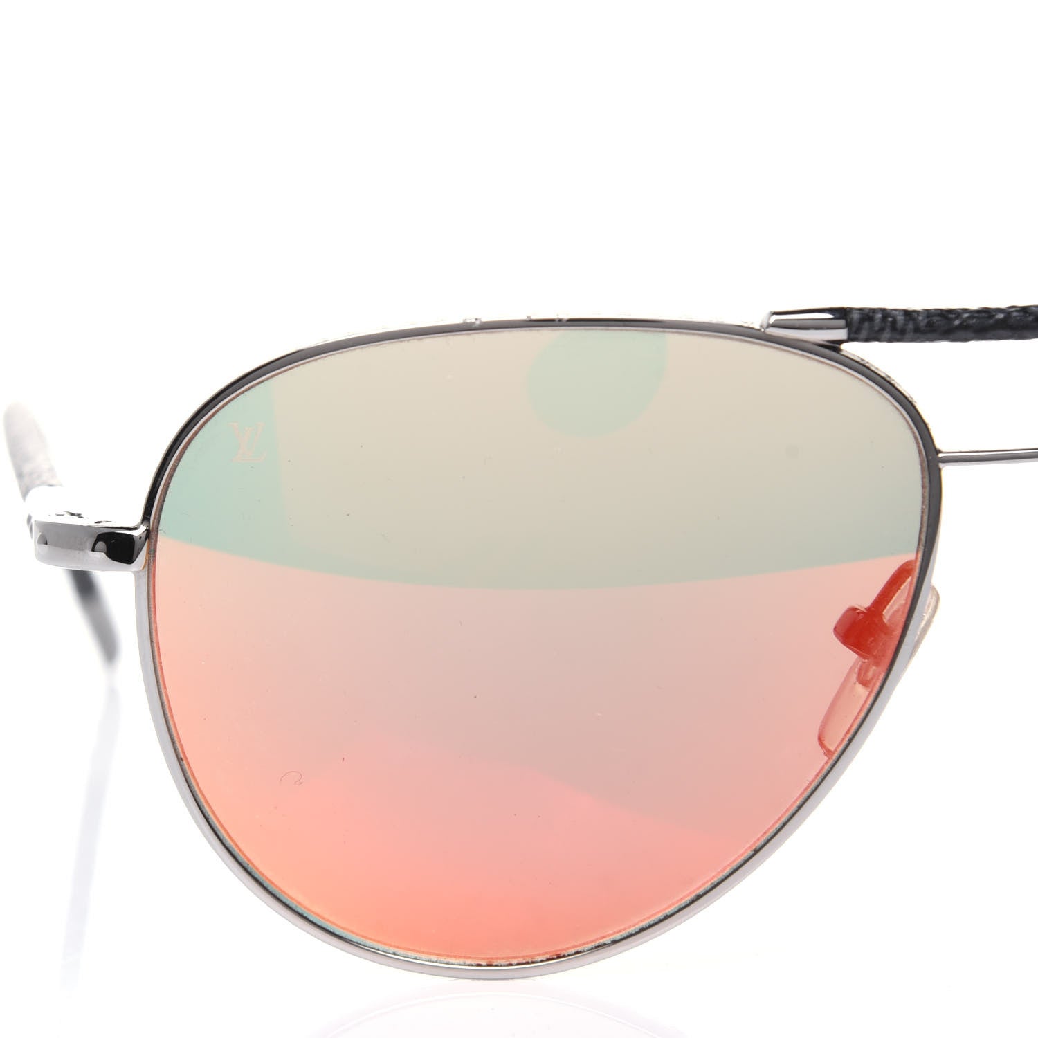 Louis Vuitton Damier Graphite Conspiration Pilote Aviator Sunglasses Z0791U Silver 7 of 8