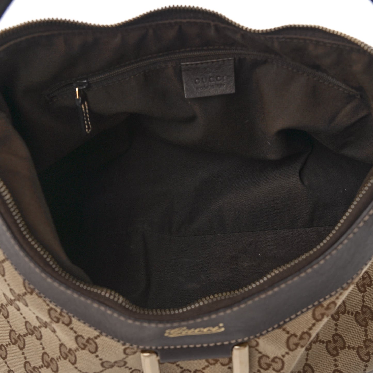Monogram Medium D Gold Ring Hobo Dark Brown