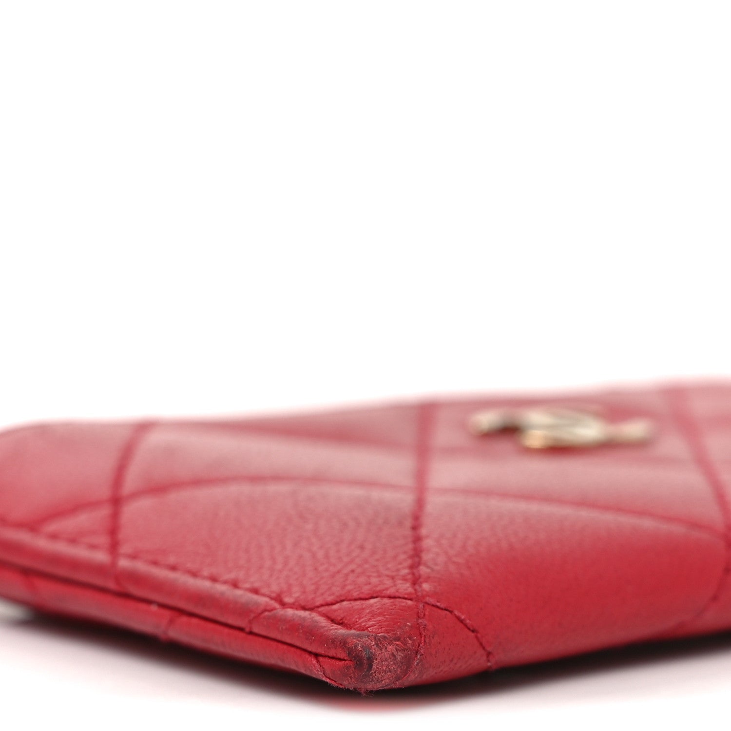 Chanel Lambskin Quilted Card Holder Red 8 of 9