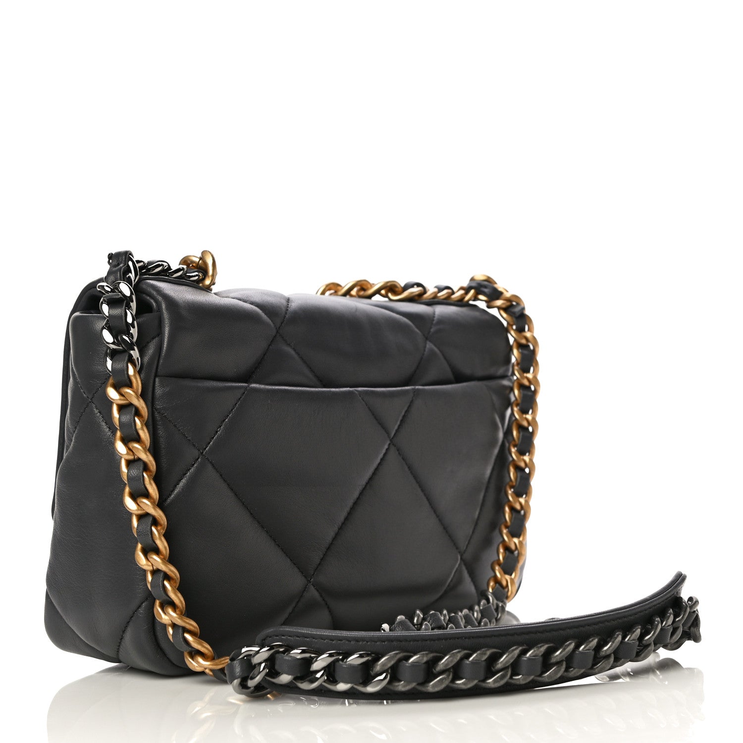 Chanel Lambskin Quilted Medium Chanel 19 Flap Dark Grey 3 of 11