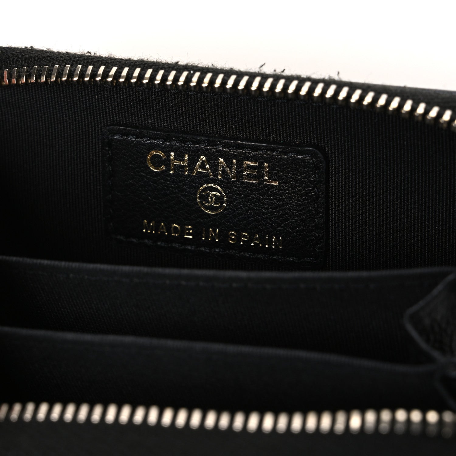 Chanel Lambskin Quilted Chanel 19 Zip Around Coin Purse Wallet Black 6 of 8