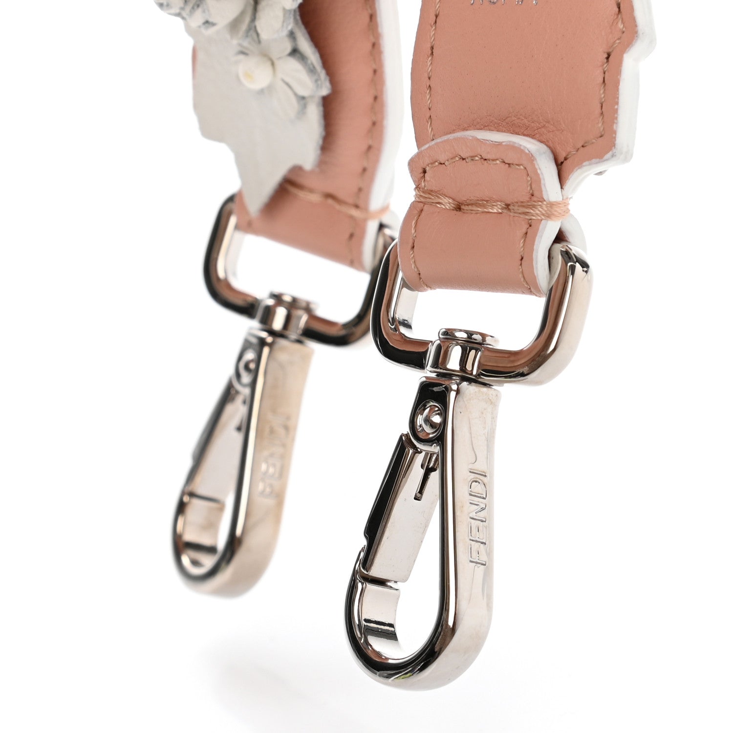 Fendi Calfskin Studded Inlaid Floral Strap You 5 of 5