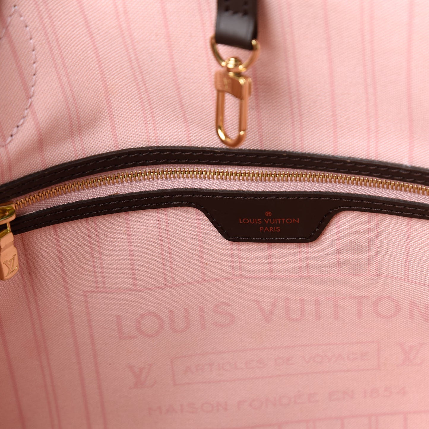 Damier Ebene Neo Neverfull MM Rose Ballerine