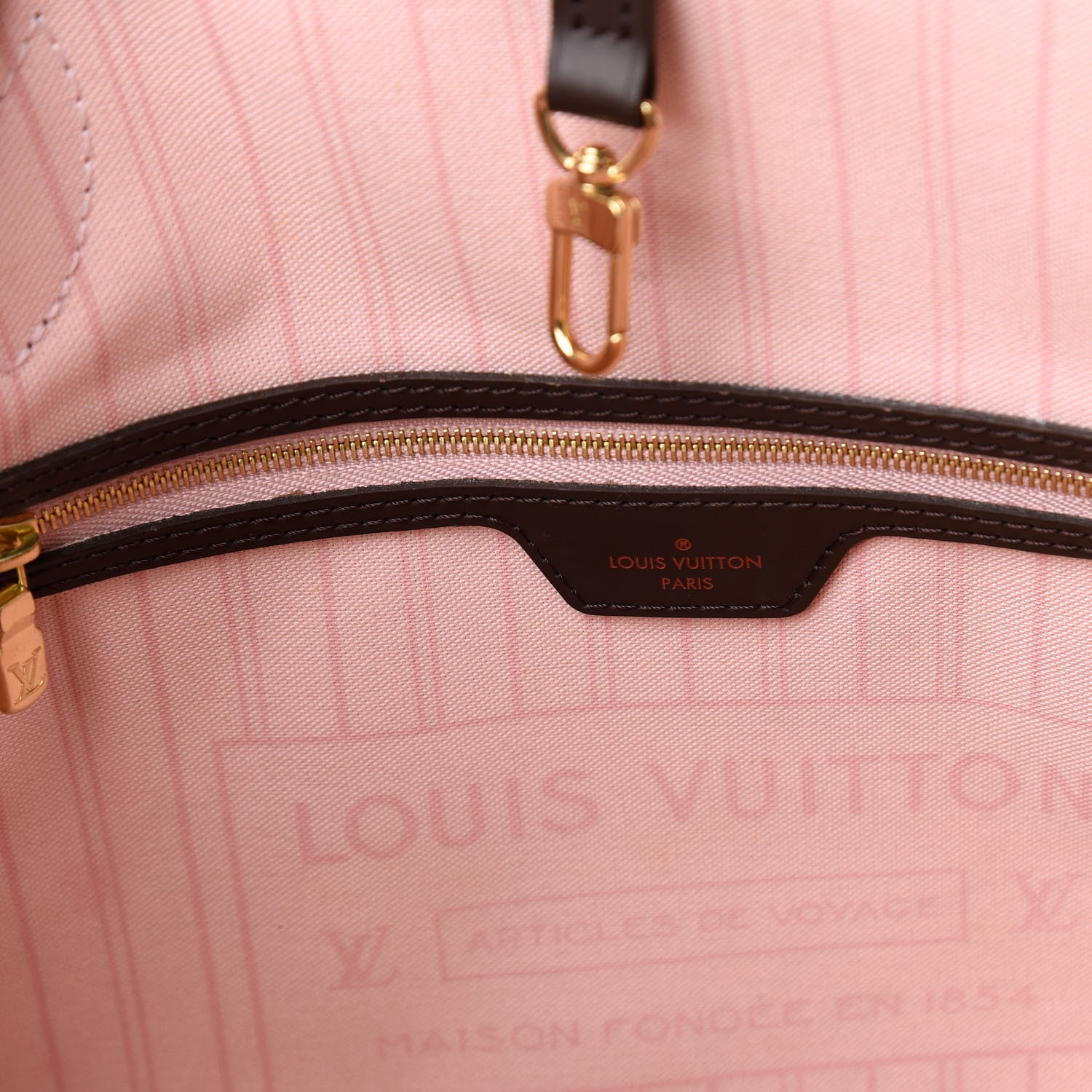 Louis Vuitton Damier Ebene Neo Neverfull MM Rose Ballerine 8 of 11