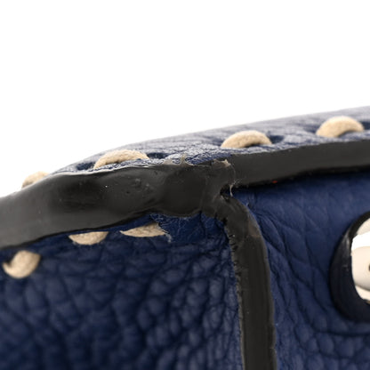 Fendi Cuoio Romano Selleria Chamois Small Peekaboo I SEE U Satchel Blue 13 of 15