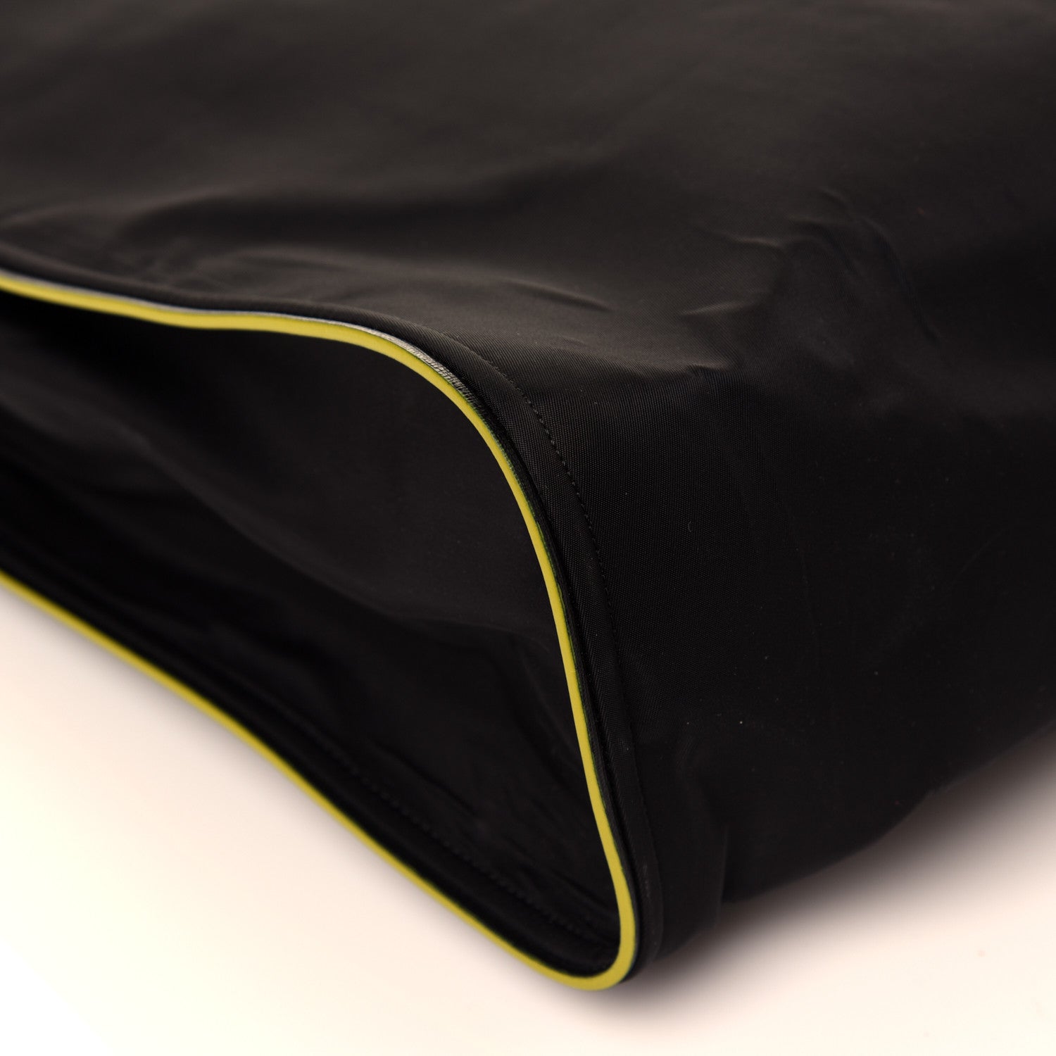 Fendi Nylon Shearling Block Letter Logo Tote Black Multicolor 7 of 12