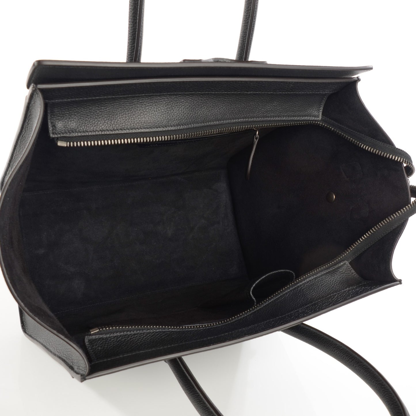 Drummed Calfskin Mini Luggage Black