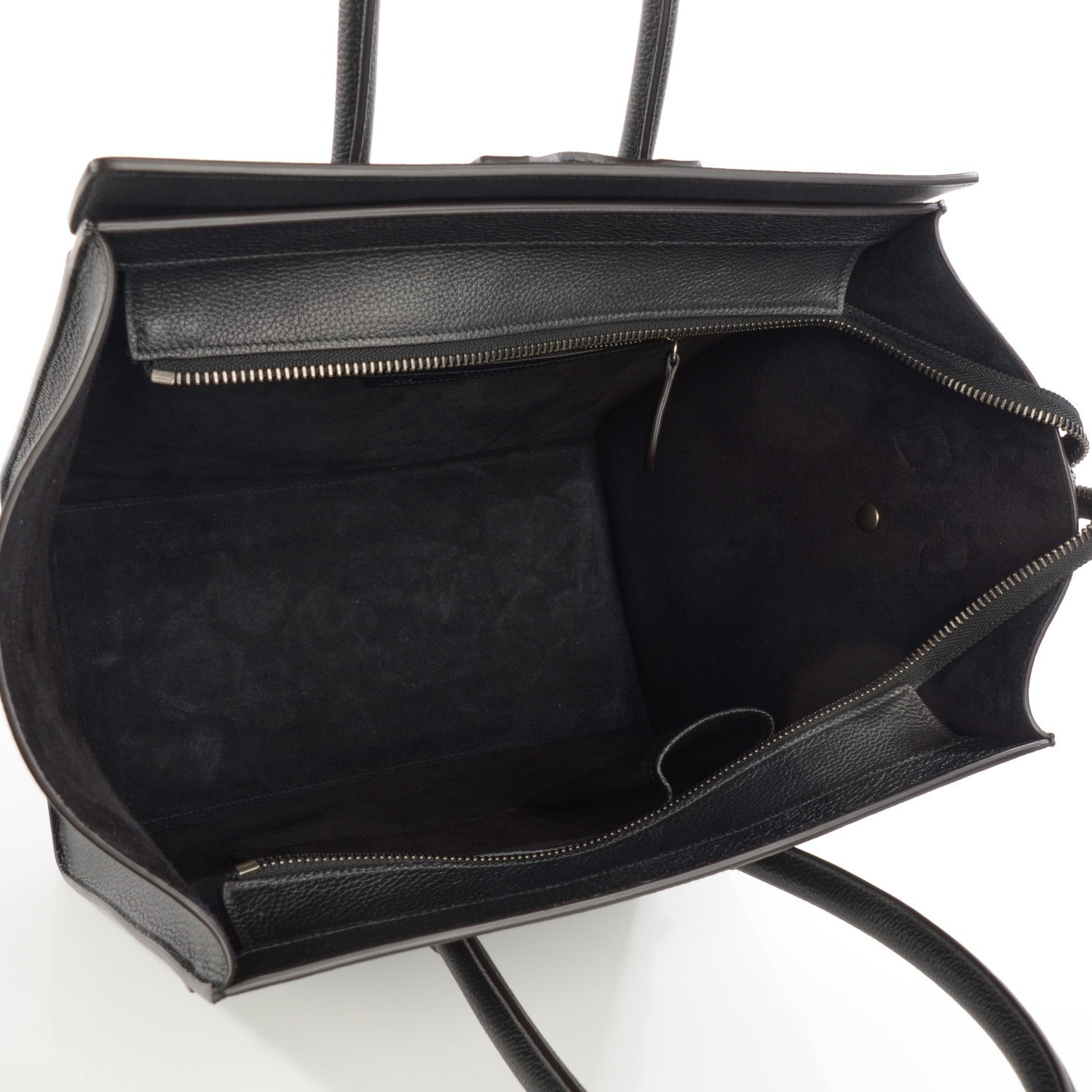 Celine Drummed Calfskin Mini Luggage Black 5 of 8