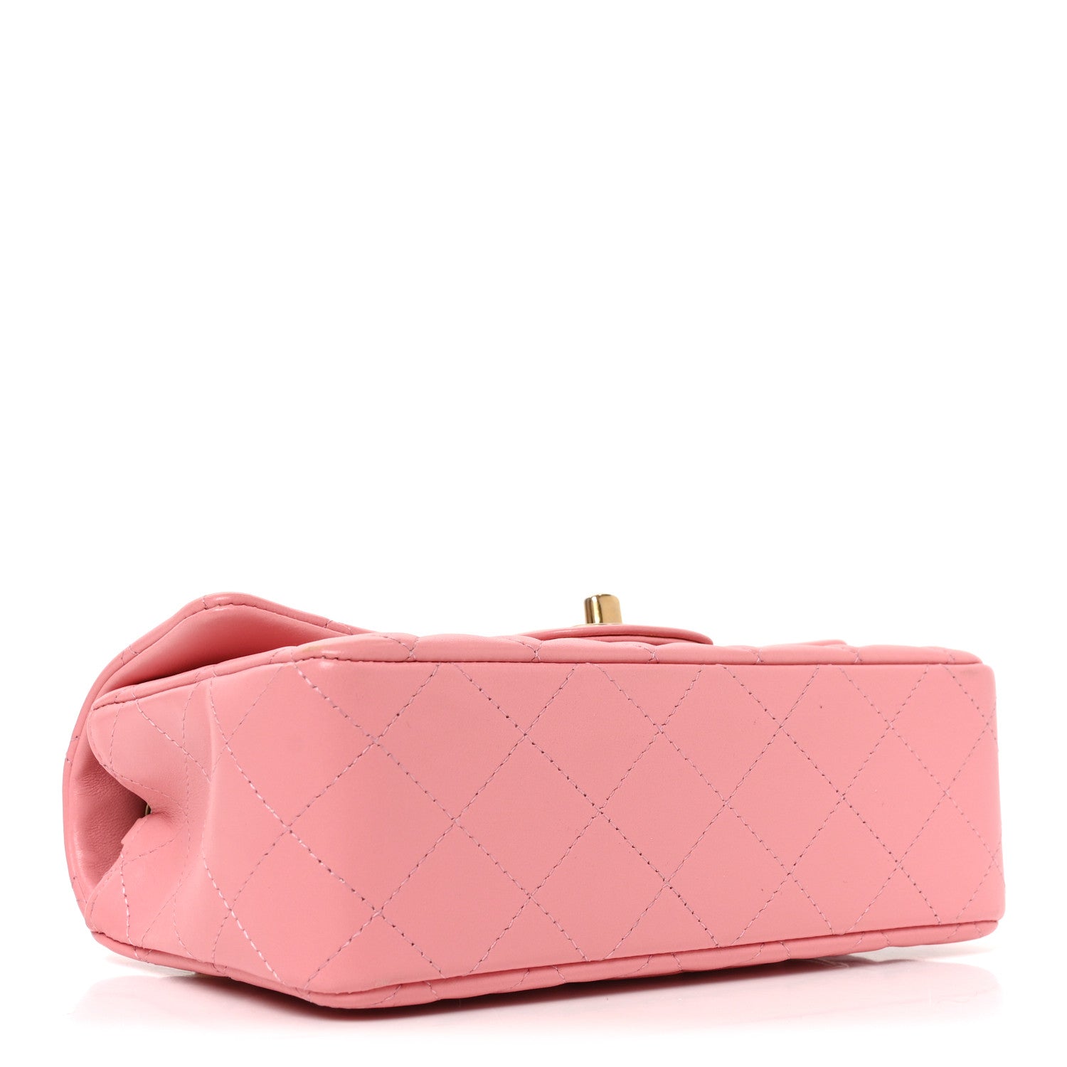 Chanel Lambskin Quilted Mini Rectangular Flap Pink 4 of 10