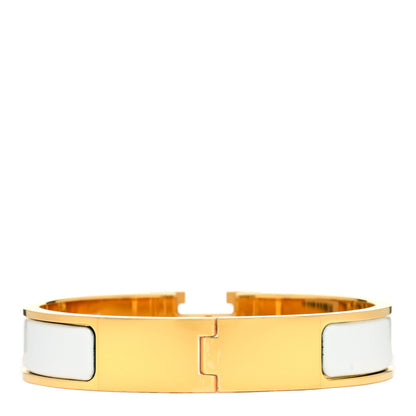 Hermes Enamel Narrow Clic Clac H Bracelet PM White 2 of 4