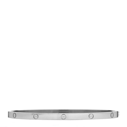 Cartier 18K White Gold Small LOVE Bracelet 18 1 of 10