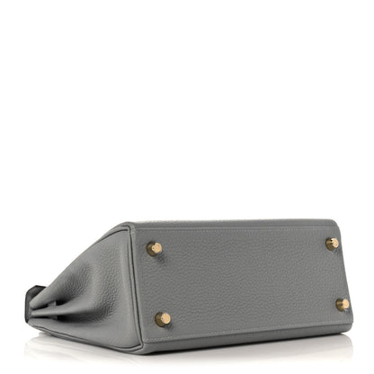 Hermes Togo Kelly Retourne 25 Gris Mouette 5 of 38