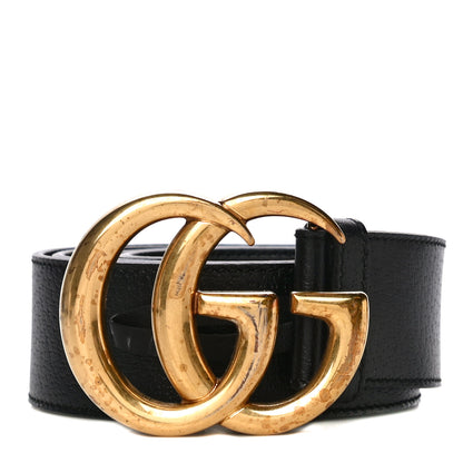 Gucci Textured Calfskin Double G 40mm Belt 95 38 Black 1 of 11