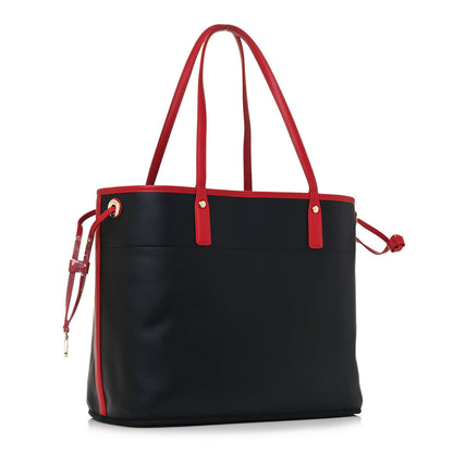 MCM Visetos Shopper Tote Beige Red 14 of 21