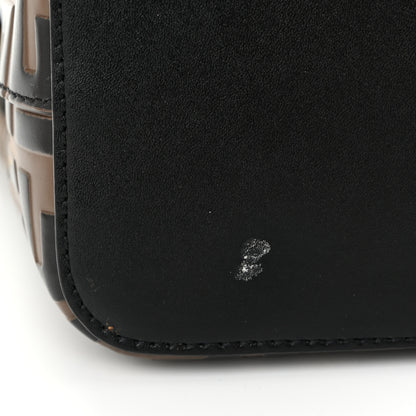 Fendi Vitello Liberty F is Fendi Bi-Color FF 1974 Embossed Mini Mon Tresor Bucket Bag Maya Black 11 of 12