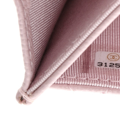 Chanel Caviar Quilted Flap Card Holder Wallet Light Pink 8 of 9