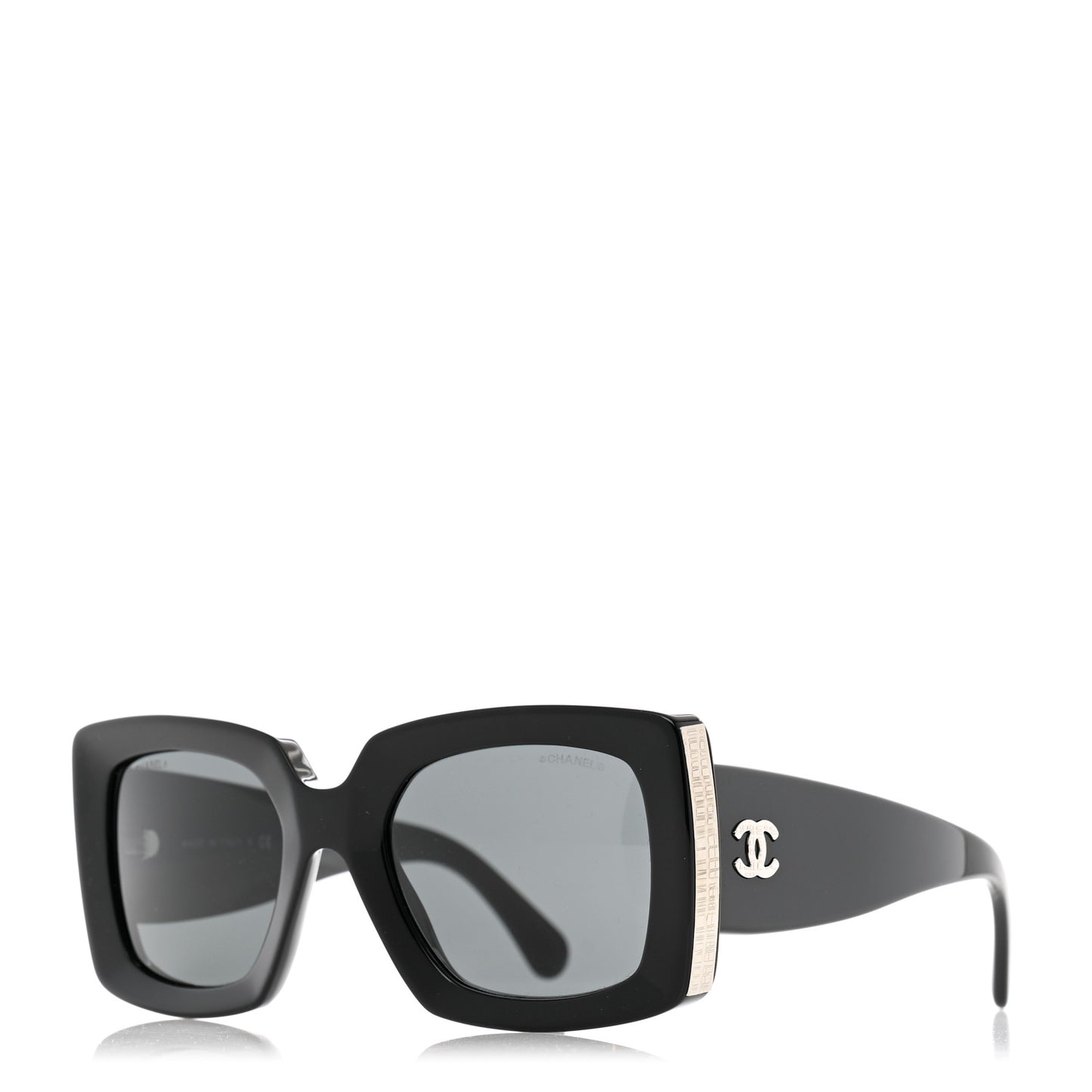 Acetate Rectangle Sunglasses 5435 Black