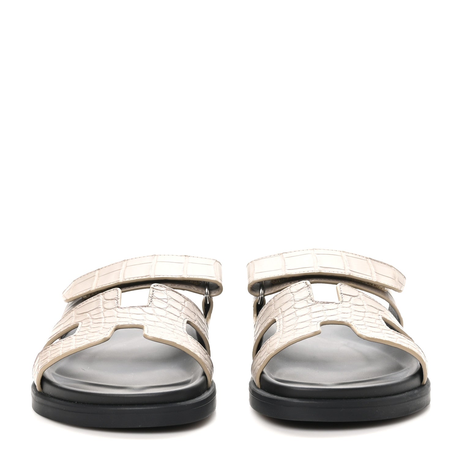 Hermes Matte Alligator Womens Chypre Sandals 39 Beige Mastic 2 of 9