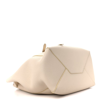 Celine Soft Grained Calfskin Small Belt Cabas Phantom Vanilla 4 of 11