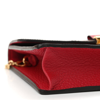 Louis Vuitton Damier Ebene Croisette Chain Wallet Scarlet 8 of 10